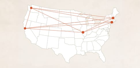 A map of the locations the Atlas Geotechnical crew occupies