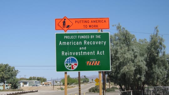 ARRA sign Baker CA