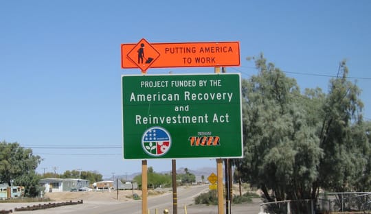 ARRA sign Baker CA